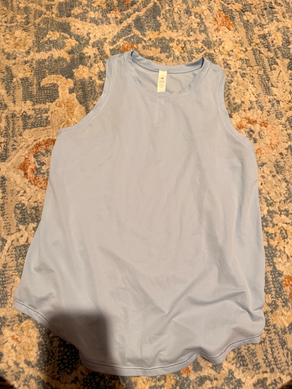 lululemon athletica Light Gray Mesh Tank